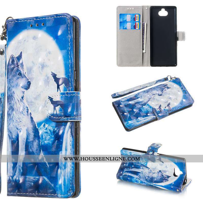 Étui Sony Xperia 10 Cuir Protection Téléphone Portable Clamshell Charmant Rose