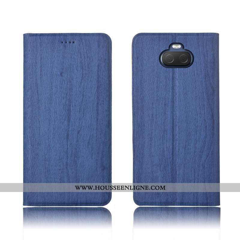 Étui Sony Xperia 10 Délavé En Daim Cuir Nouveau Téléphone Portable Silicone Tout Compris Arbres Rose
