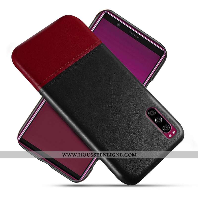 Étui Sony Xperia 10 Ii Protection Cuir Difficile Coque Téléphone Portable Qualité Rouge
