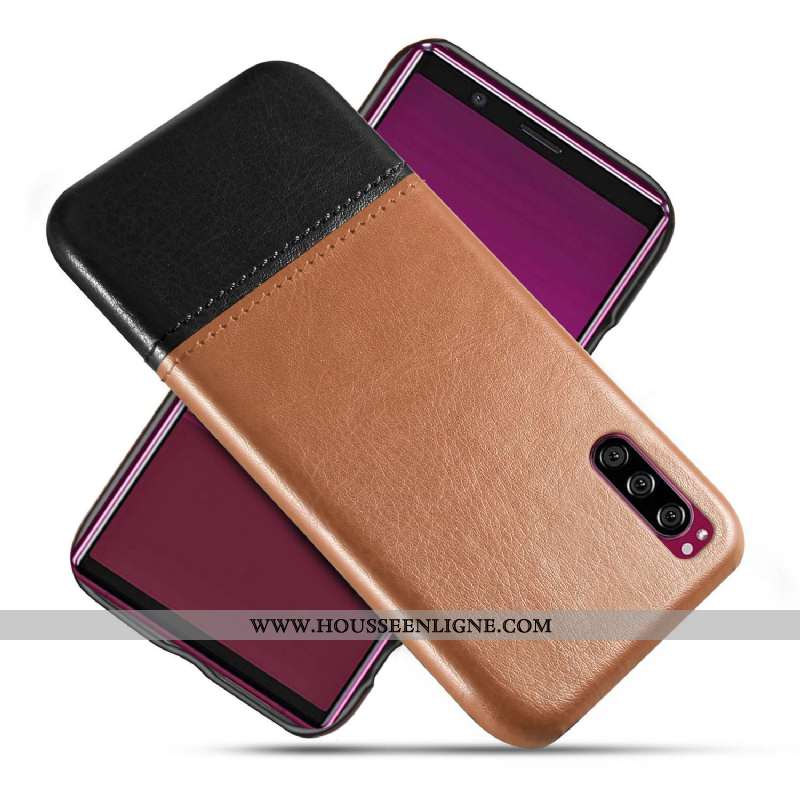 Étui Sony Xperia 10 Ii Protection Cuir Difficile Coque Téléphone Portable Qualité Rouge