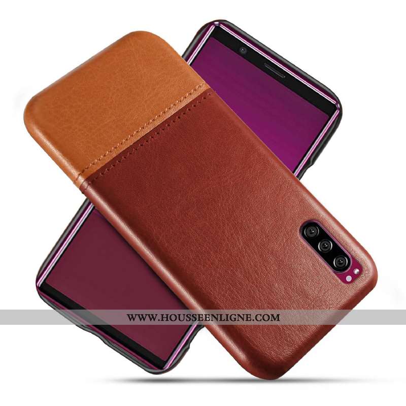 Étui Sony Xperia 10 Ii Protection Cuir Difficile Coque Téléphone Portable Qualité Rouge