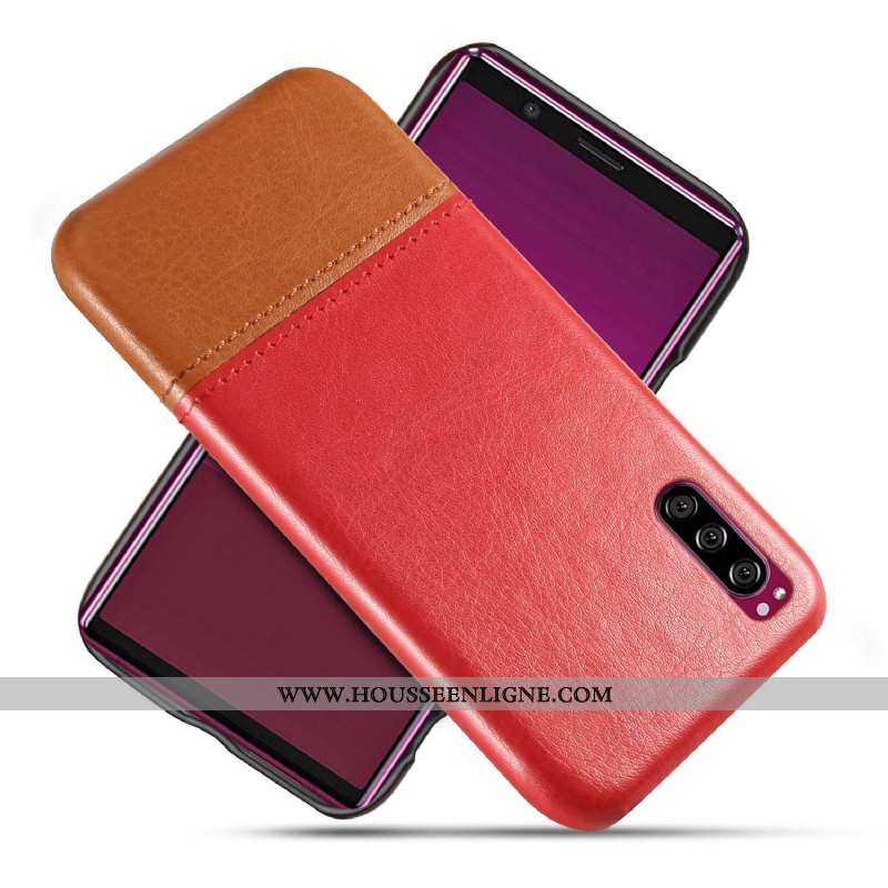 Étui Sony Xperia 10 Ii Protection Cuir Difficile Coque Téléphone Portable Qualité Rouge