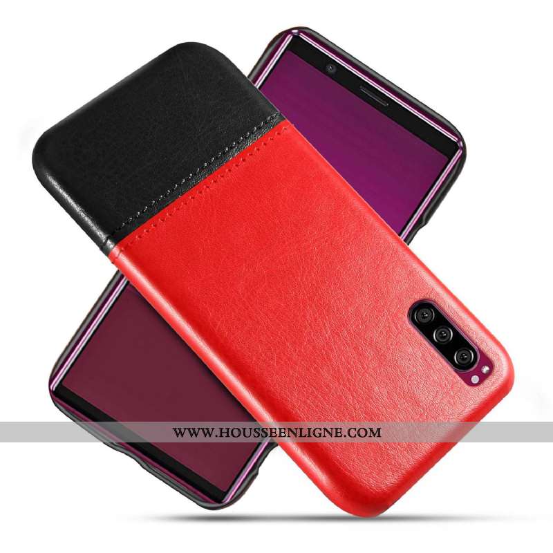 Étui Sony Xperia 10 Ii Protection Cuir Difficile Coque Téléphone Portable Qualité Rouge
