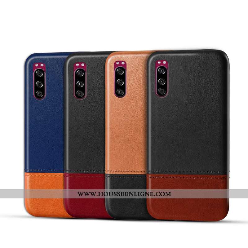 Étui Sony Xperia 10 Ii Protection Cuir Difficile Coque Téléphone Portable Qualité Rouge