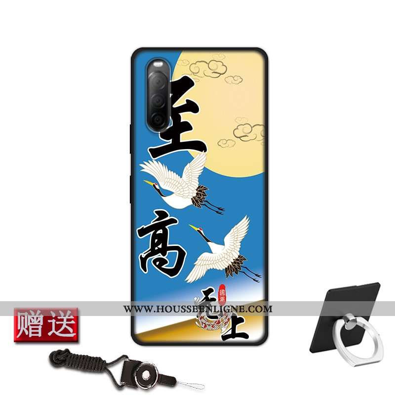 Étui Sony Xperia 10 Ii Protection Fluide Doux Coque Incassable Personnalisé Bleu Modèle