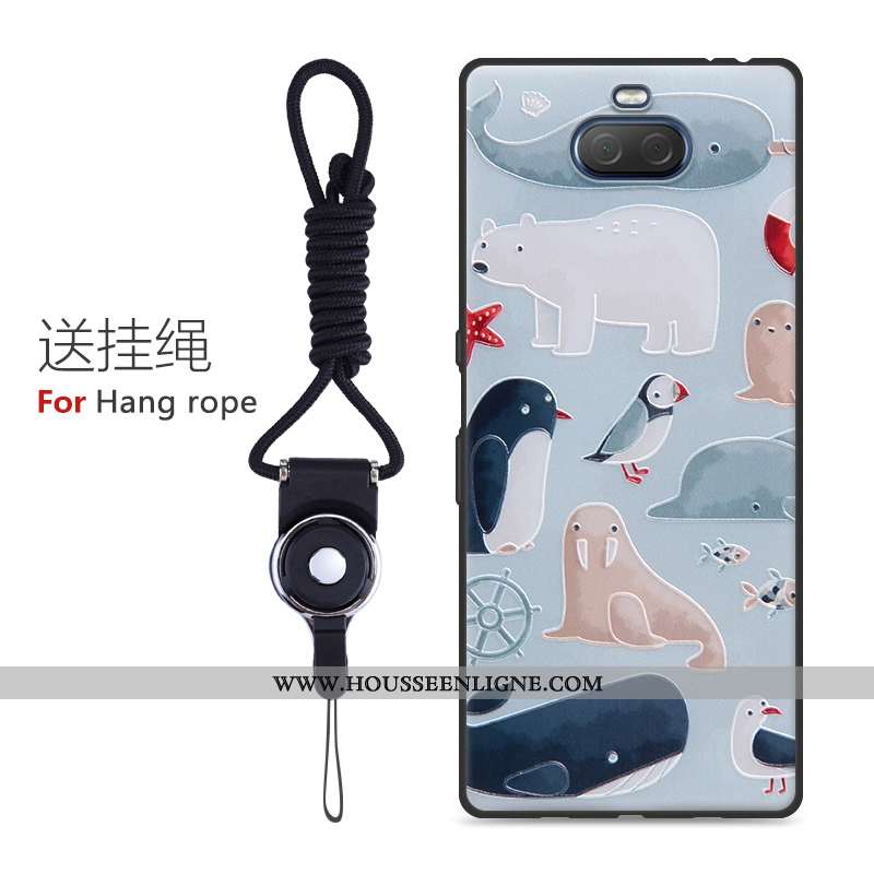 Étui Sony Xperia 10 Personnalité Créatif Silicone Fluide Doux Blanc Sentir Blanche
