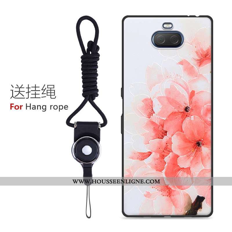 Étui Sony Xperia 10 Personnalité Créatif Silicone Fluide Doux Blanc Sentir Blanche