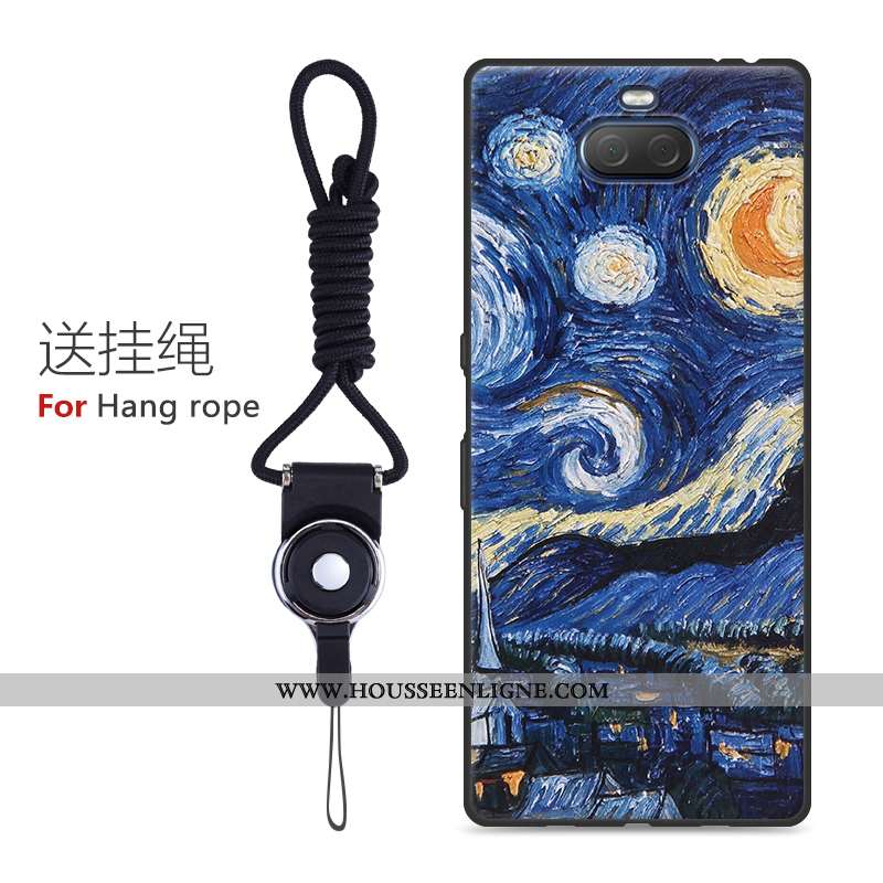 Étui Sony Xperia 10 Personnalité Créatif Silicone Fluide Doux Blanc Sentir Blanche