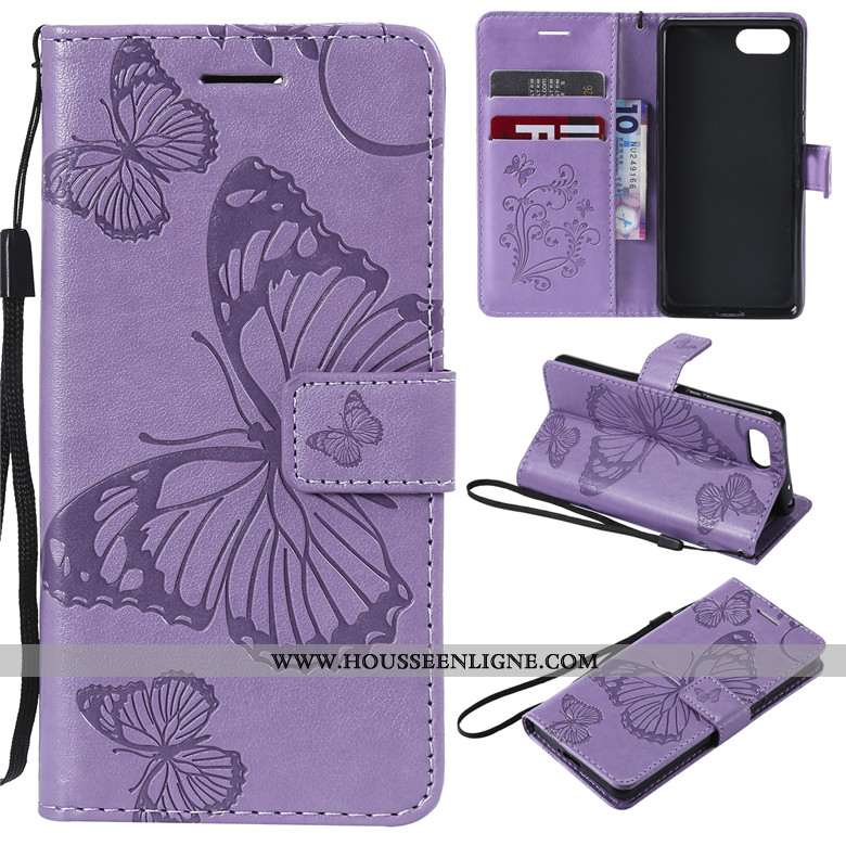 Étui Sony Xperia 10 Plus Cuir Fluide Doux Coque Protection Téléphone Portable Tout Compris Violet