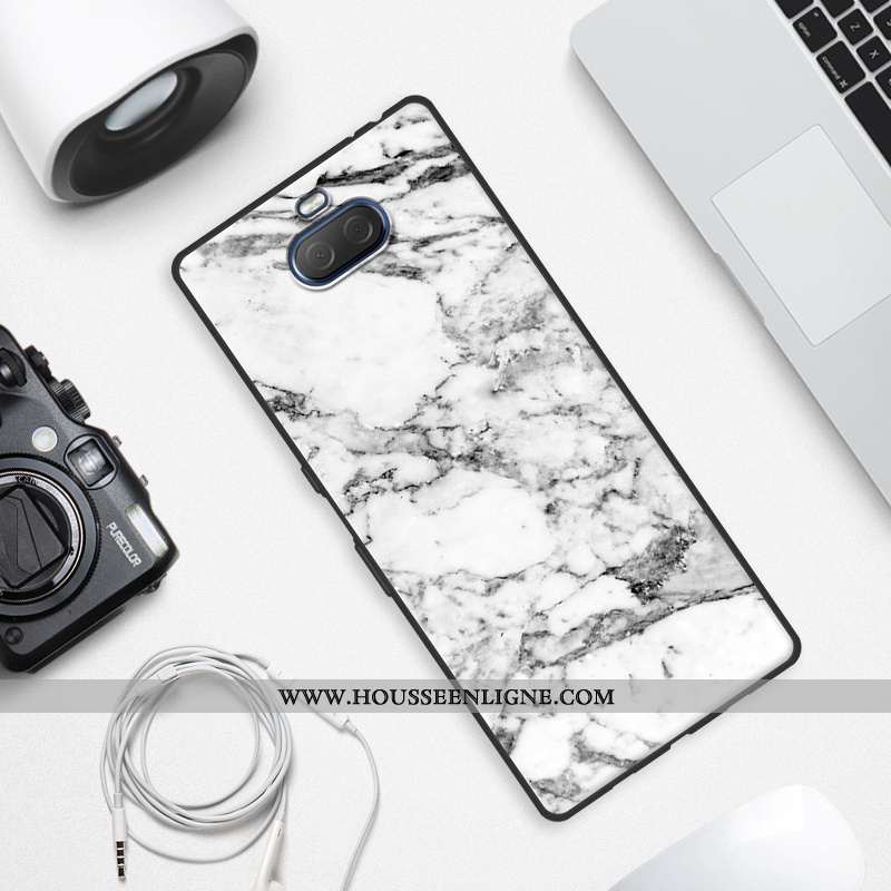 Étui Sony Xperia 10 Plus En Bois Tendance Protection Incassable Coque Gris Personnalité