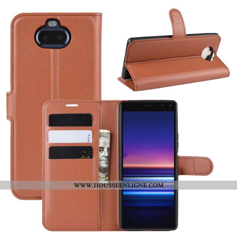 Étui Sony Xperia 10 Protection Cuir Téléphone Portable Vert Coque Verte