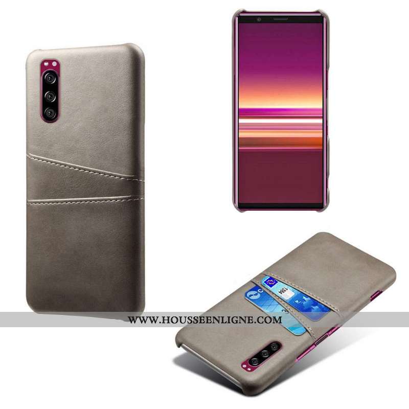 Étui Sony Xperia 5 Cuir Protection Qualité Rose Téléphone Portable Coque