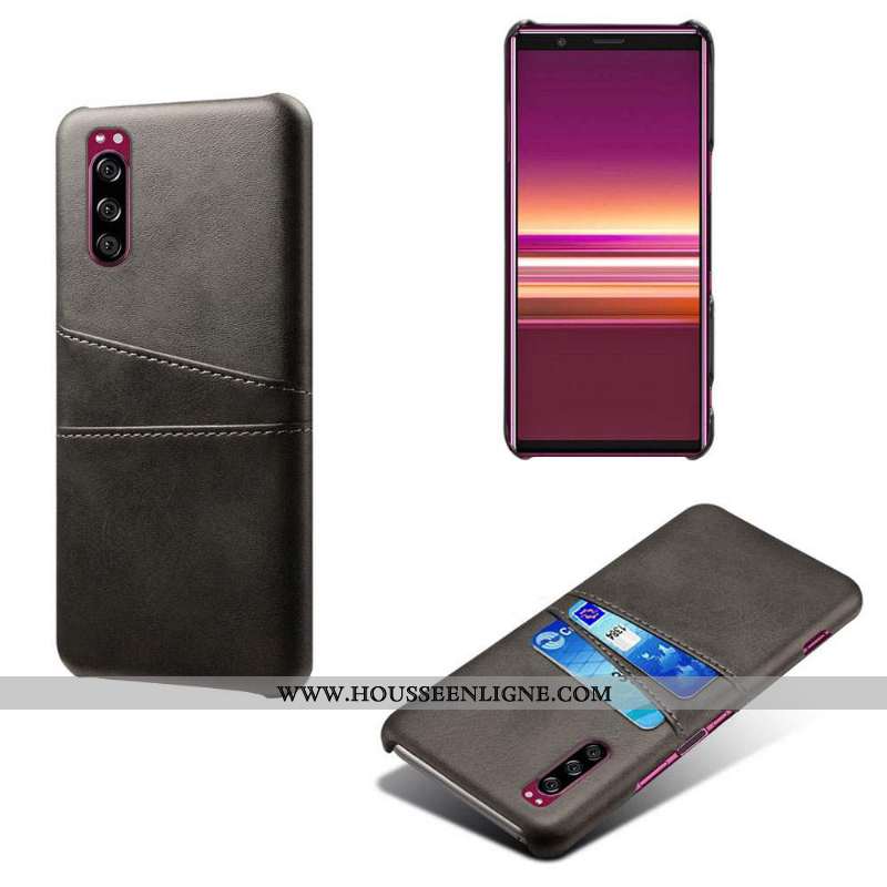 Étui Sony Xperia 5 Cuir Protection Qualité Rose Téléphone Portable Coque