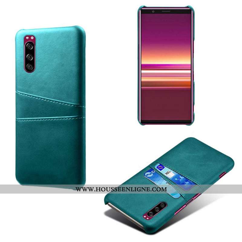 Étui Sony Xperia 5 Cuir Protection Qualité Rose Téléphone Portable Coque