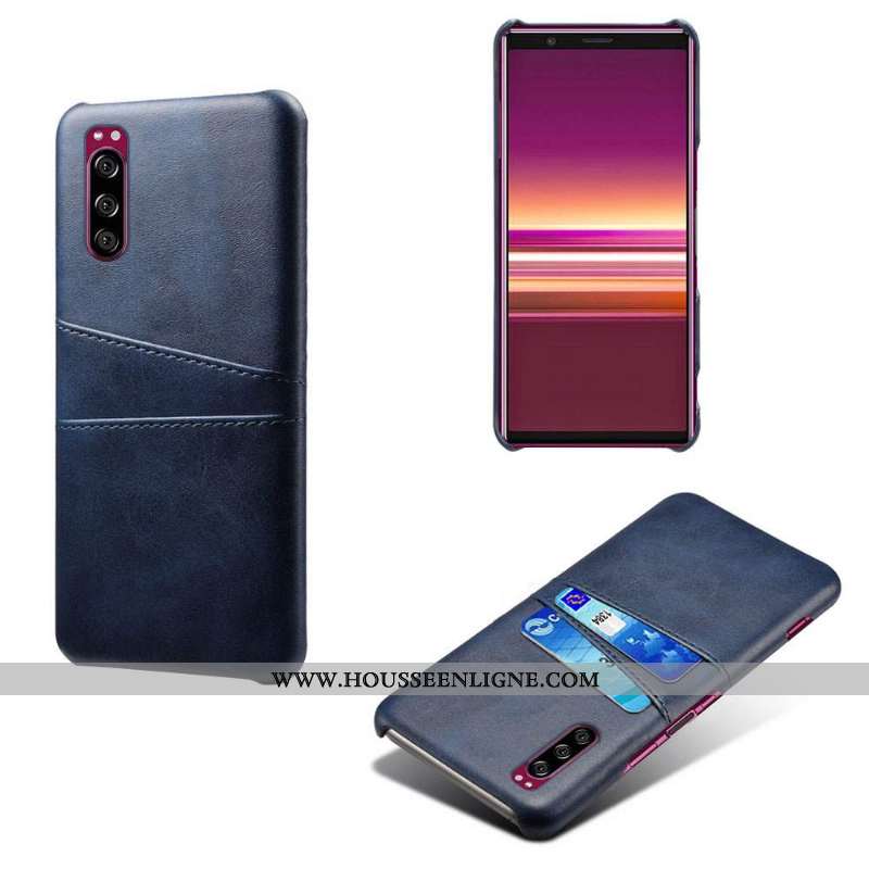 Étui Sony Xperia 5 Cuir Protection Qualité Rose Téléphone Portable Coque