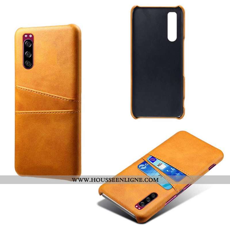 Étui Sony Xperia 5 Cuir Protection Qualité Rose Téléphone Portable Coque