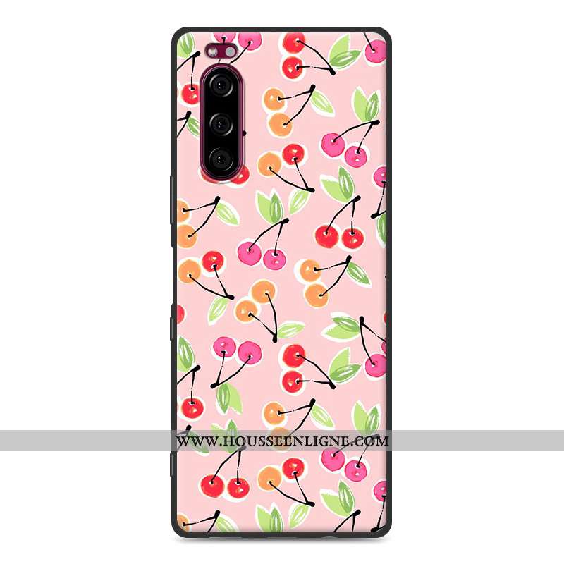 Étui Sony Xperia 5 Délavé En Daim Fluide Doux Protection Blanc Noir Tout Compris Blanche