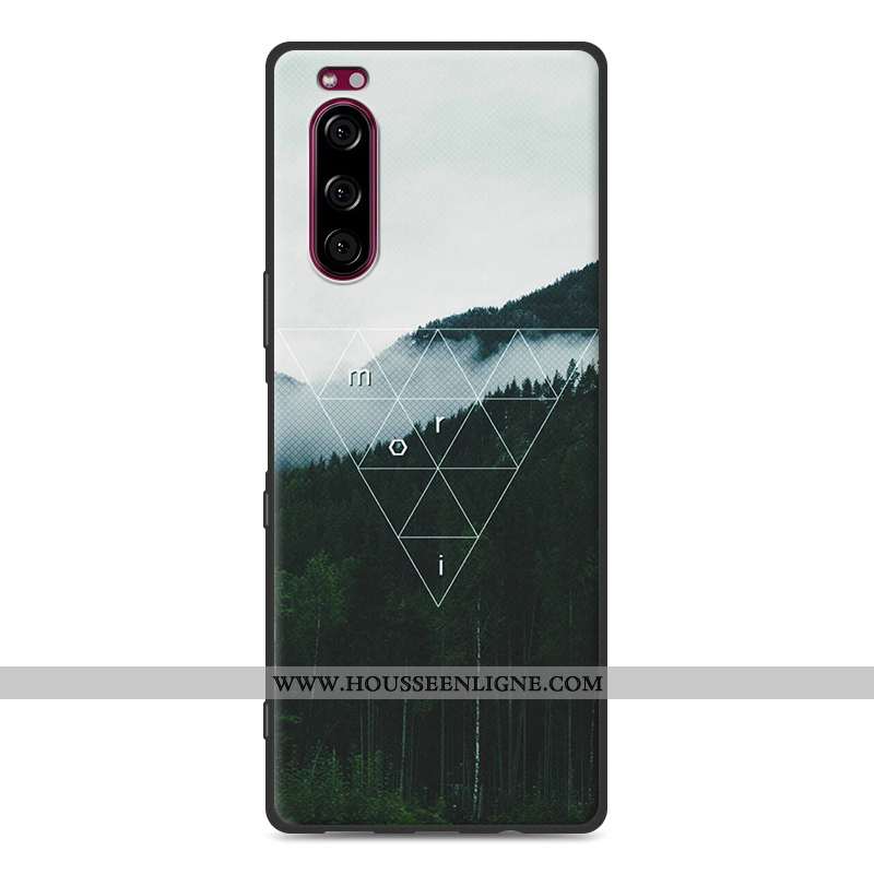 Étui Sony Xperia 5 Délavé En Daim Fluide Doux Protection Blanc Noir Tout Compris Blanche