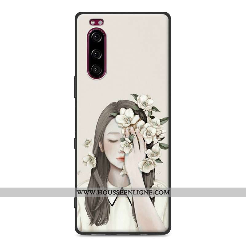 Étui Sony Xperia 5 Fluide Doux Protection Nouveau Coque Bleu Tout Compris Incassable