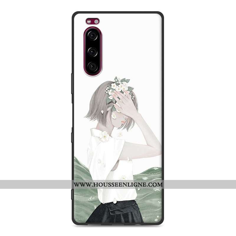 Étui Sony Xperia 5 Fluide Doux Protection Nouveau Coque Bleu Tout Compris Incassable