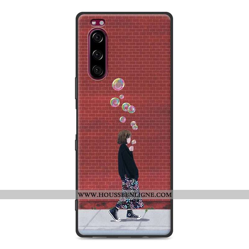 Étui Sony Xperia 5 Fluide Doux Protection Nouveau Coque Bleu Tout Compris Incassable