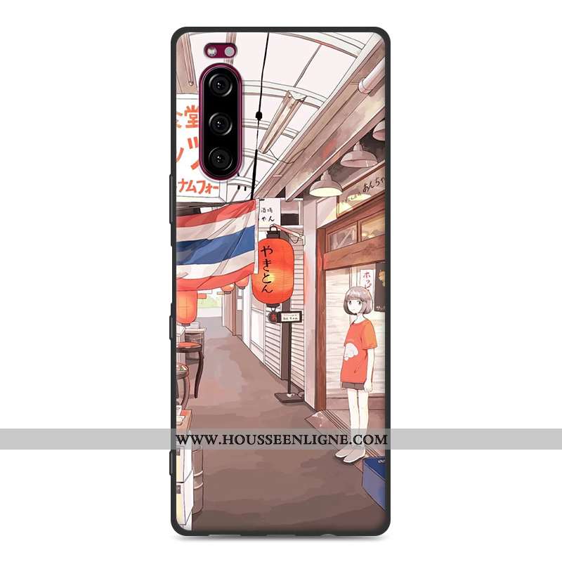 Étui Sony Xperia 5 Fluide Doux Protection Nouveau Coque Bleu Tout Compris Incassable