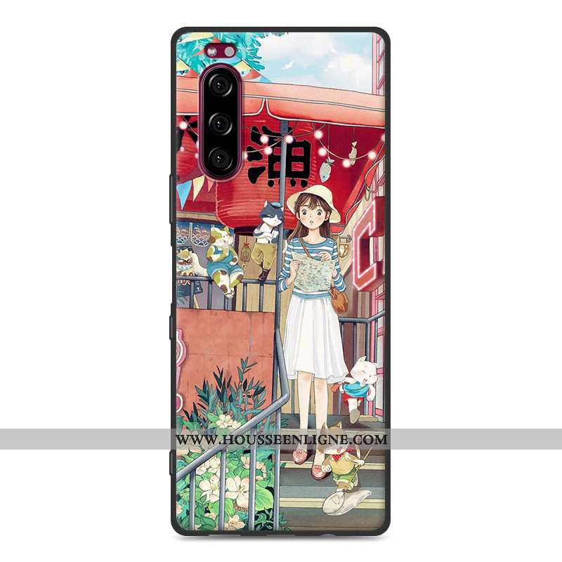 Étui Sony Xperia 5 Fluide Doux Protection Nouveau Coque Bleu Tout Compris Incassable