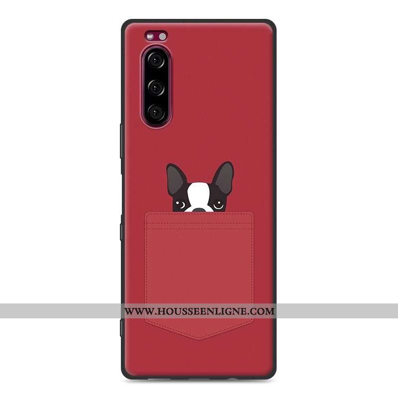 Étui Sony Xperia 5 Fluide Doux Silicone Téléphone Portable 2020 Tout Compris Protection Gris