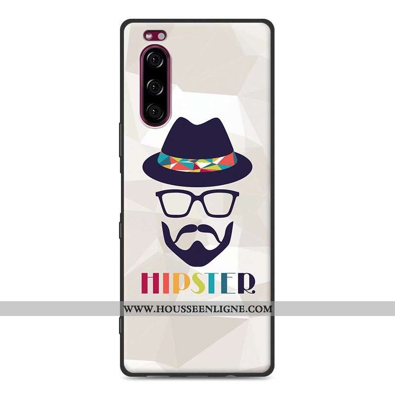 Étui Sony Xperia 5 Fluide Doux Silicone Téléphone Portable 2020 Tout Compris Protection Gris