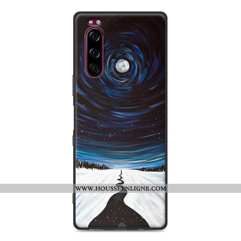 Étui Sony Xperia 5 Fluide Doux Silicone Téléphone Portable 2020 Tout Compris Protection Gris