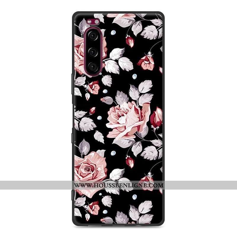 Étui Sony Xperia 5 Fluide Doux Silicone Téléphone Portable 2020 Tout Compris Protection Gris