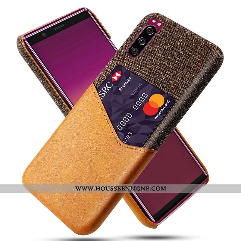 Étui Sony Xperia 5 Protection Coque Jaune Téléphone Portable