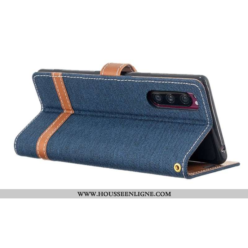 Étui Sony Xperia 5 Tendance Cuir Carte Violet Protection Housse