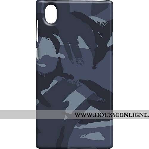 Étui Sony Xperia L1 Délavé En Daim Modèle Fleurie Protection Téléphone Portable Difficile Coque Camo