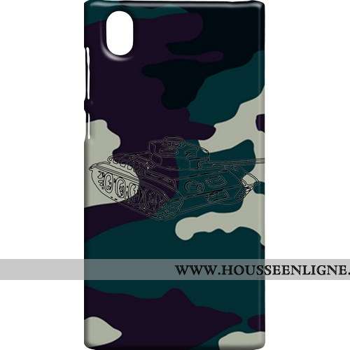 Étui Sony Xperia L1 Délavé En Daim Modèle Fleurie Protection Téléphone Portable Difficile Coque Camo