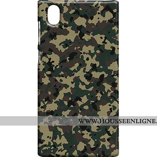 Étui Sony Xperia L1 Délavé En Daim Modèle Fleurie Protection Téléphone Portable Difficile Coque Camo