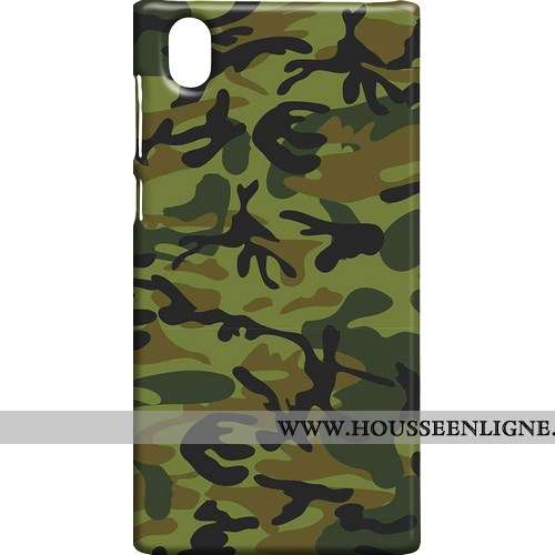 Étui Sony Xperia L1 Délavé En Daim Modèle Fleurie Protection Téléphone Portable Difficile Coque Camo