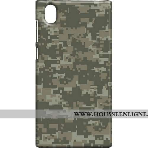 Étui Sony Xperia L1 Délavé En Daim Modèle Fleurie Protection Téléphone Portable Difficile Coque Camo