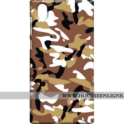 Étui Sony Xperia L1 Délavé En Daim Modèle Fleurie Protection Téléphone Portable Difficile Coque Camo