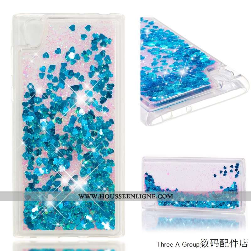 Étui Sony Xperia L1 Fluide Doux Protection Créatif Personnalité Téléphone Portable Quicksand Bleu