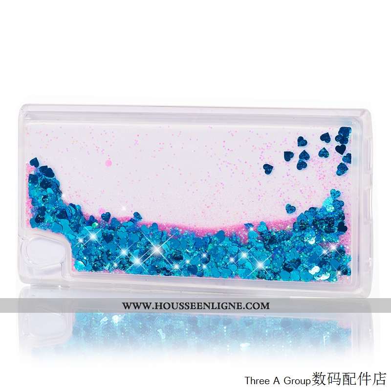 Étui Sony Xperia L1 Fluide Doux Protection Créatif Personnalité Téléphone Portable Quicksand Bleu