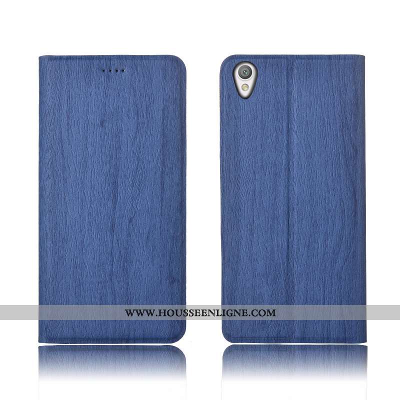 Étui Sony Xperia L1 Fluide Doux Silicone Incassable Clamshell Cuir Arbres Protection Noir