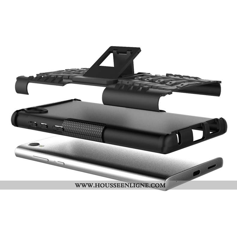 Étui Sony Xperia L1 Modèle Fleurie Protection Noir Téléphone Portable Incassable Personnalité