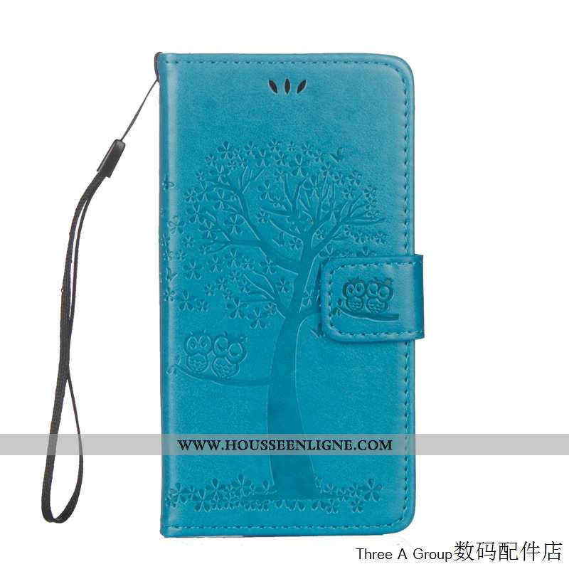 Étui Sony Xperia L1 Protection Cuir Coque Bleu Téléphone Portable Housse