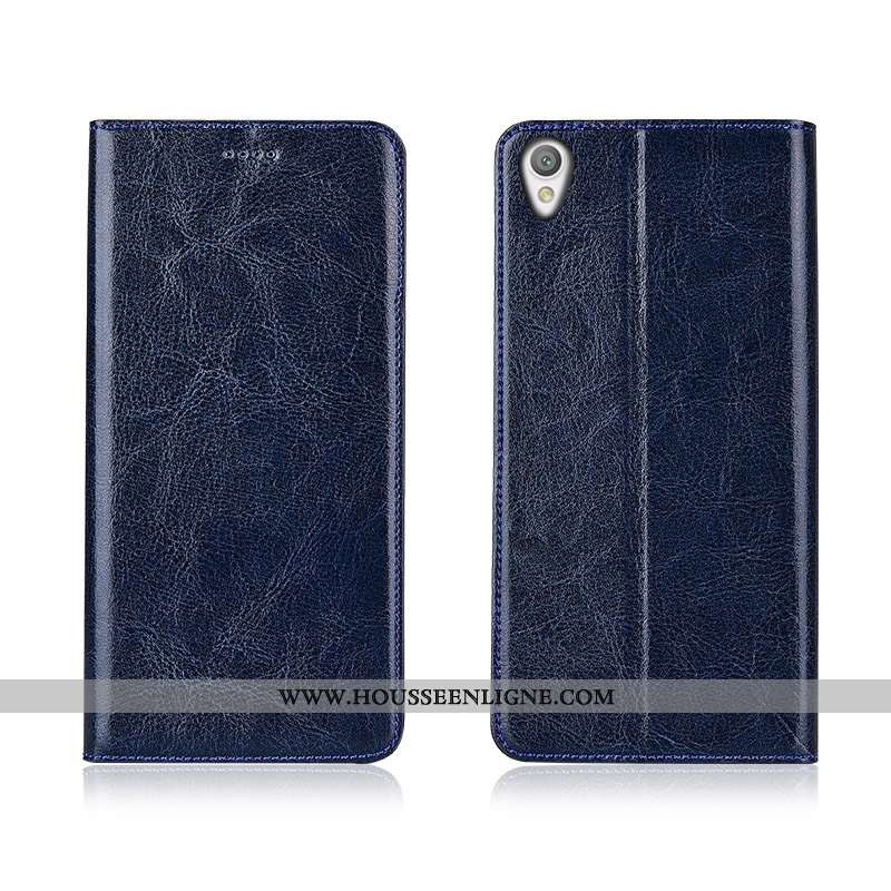 Étui Sony Xperia L1 Protection Cuir Véritable Téléphone Portable Marron Nouveau Incassable