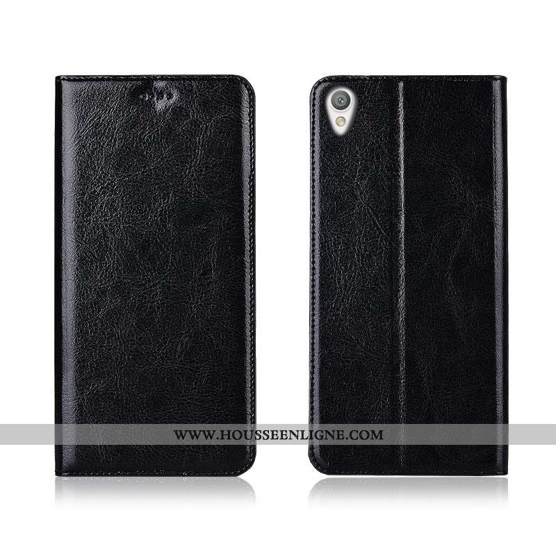 Étui Sony Xperia L1 Protection Cuir Véritable Téléphone Portable Marron Nouveau Incassable