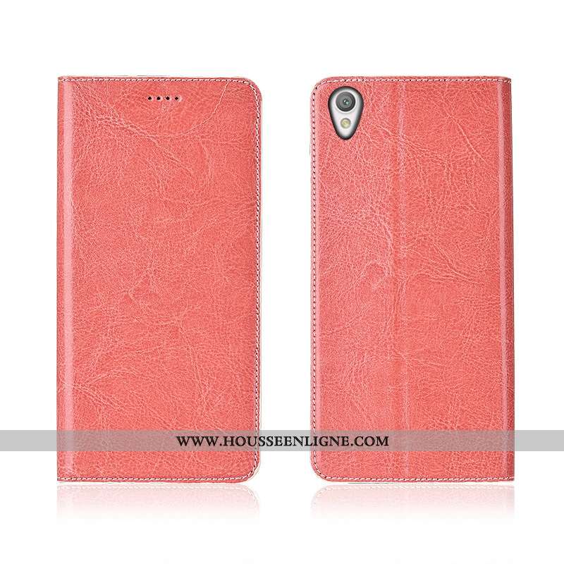 Étui Sony Xperia L1 Protection Cuir Véritable Téléphone Portable Marron Nouveau Incassable