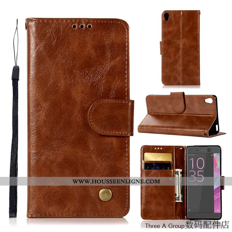 Étui Sony Xperia L1 Protection Vintage Gris Téléphone Portable Housse Business