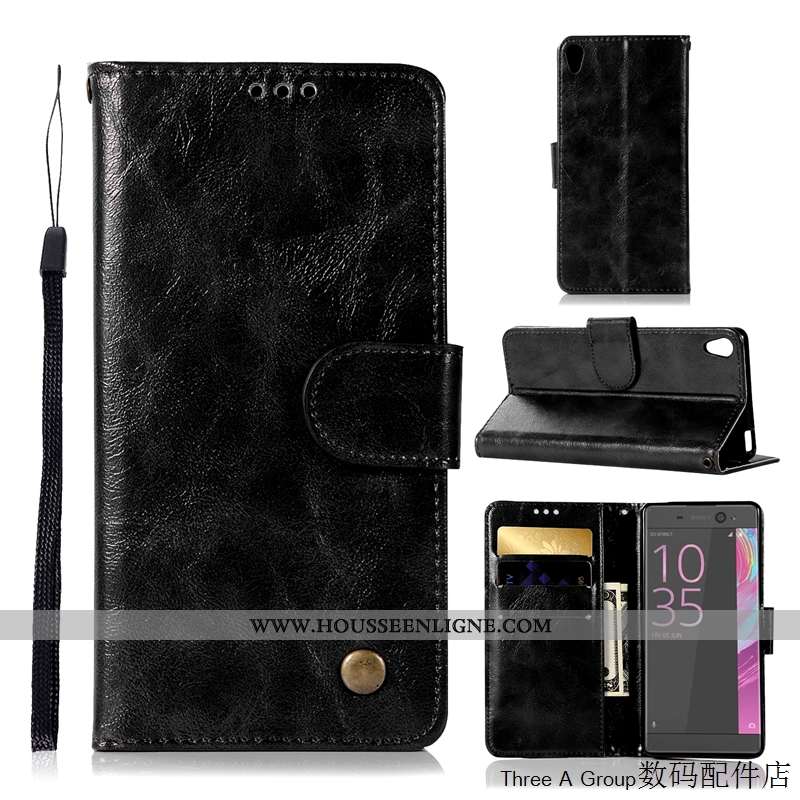 Étui Sony Xperia L1 Protection Vintage Gris Téléphone Portable Housse Business