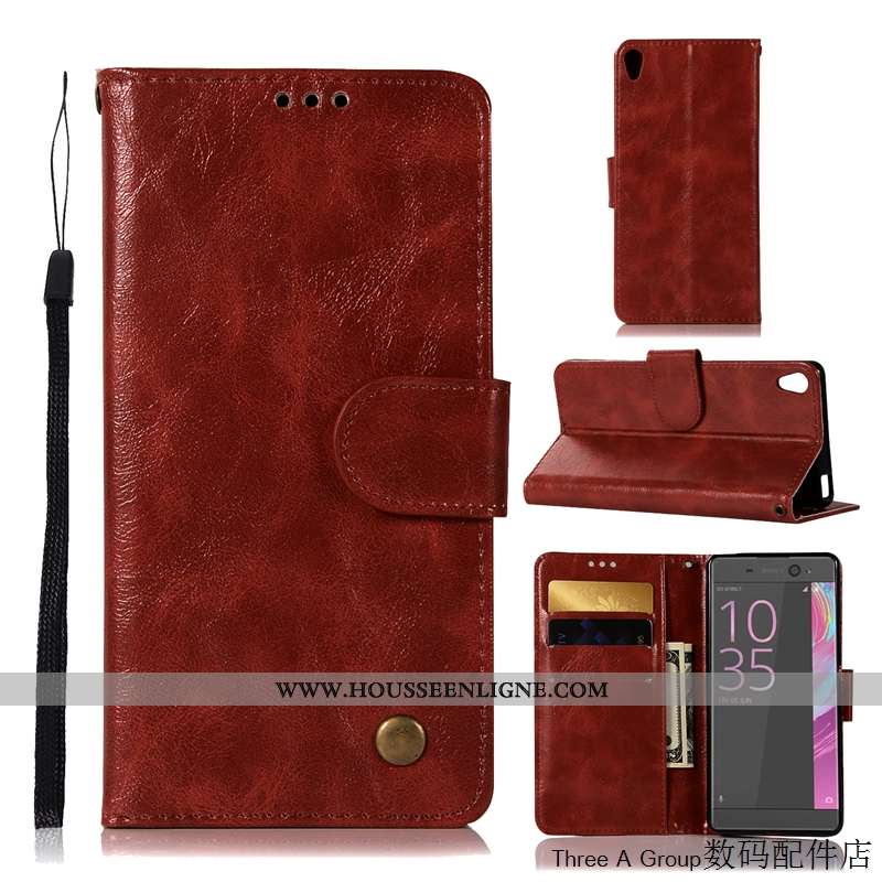 Étui Sony Xperia L1 Protection Vintage Gris Téléphone Portable Housse Business